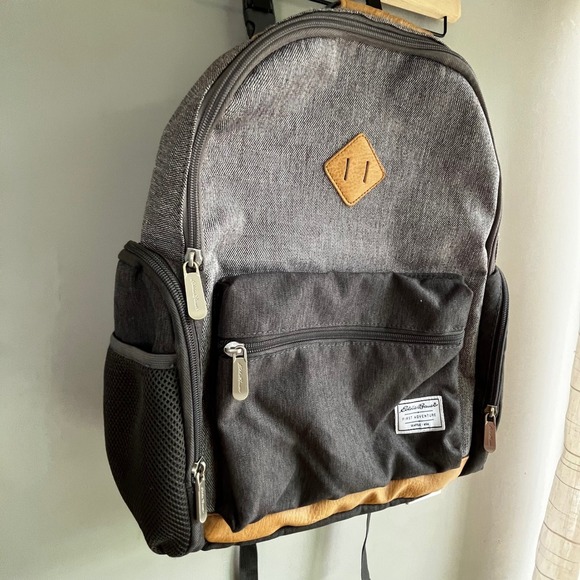 Eddie Bauer First Adventure Backpack Gray and Black Unisex Diaper Bag - Picture 5 of 16
